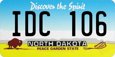 ND license plate IDC106
