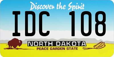 ND license plate IDC108