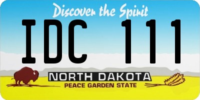 ND license plate IDC111