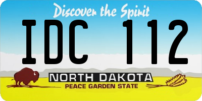 ND license plate IDC112