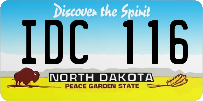 ND license plate IDC116