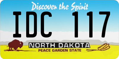 ND license plate IDC117