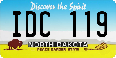 ND license plate IDC119