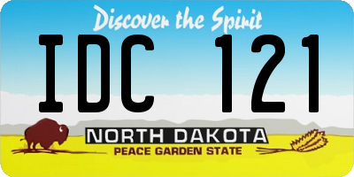 ND license plate IDC121