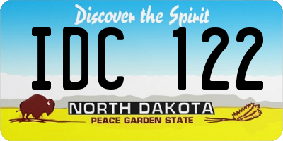 ND license plate IDC122
