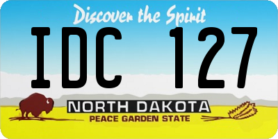 ND license plate IDC127