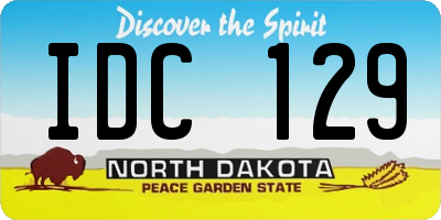 ND license plate IDC129