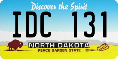 ND license plate IDC131