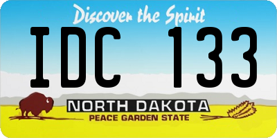 ND license plate IDC133
