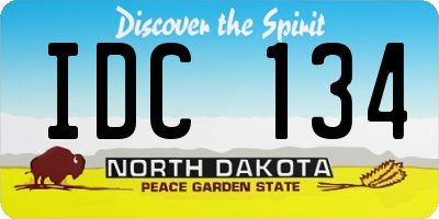 ND license plate IDC134