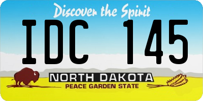 ND license plate IDC145