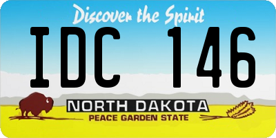 ND license plate IDC146