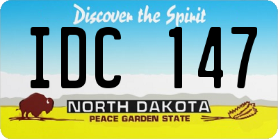 ND license plate IDC147
