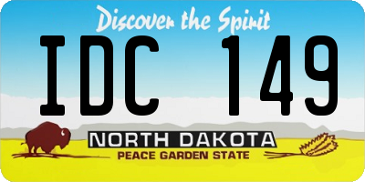 ND license plate IDC149