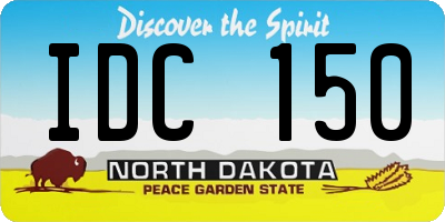 ND license plate IDC150
