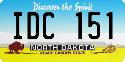 ND license plate IDC151