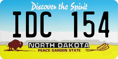 ND license plate IDC154