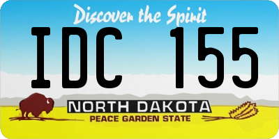 ND license plate IDC155