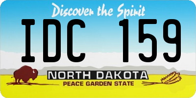 ND license plate IDC159