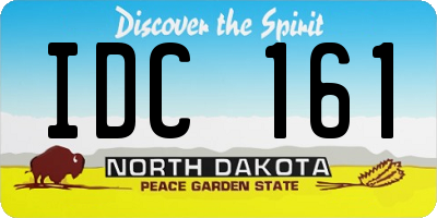 ND license plate IDC161