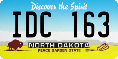ND license plate IDC163
