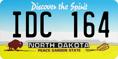 ND license plate IDC164