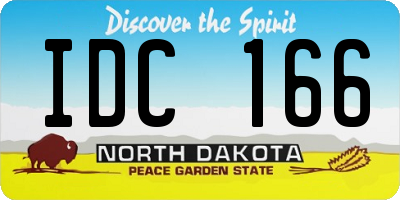 ND license plate IDC166