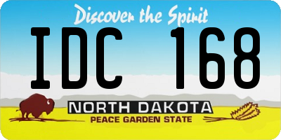 ND license plate IDC168
