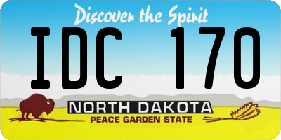 ND license plate IDC170