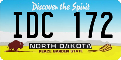 ND license plate IDC172