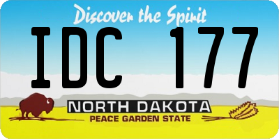 ND license plate IDC177