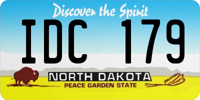 ND license plate IDC179