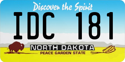 ND license plate IDC181
