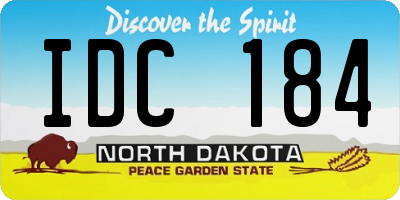 ND license plate IDC184