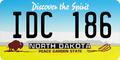 ND license plate IDC186