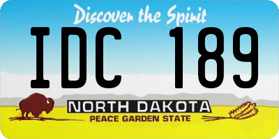ND license plate IDC189