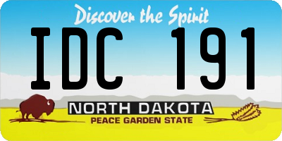 ND license plate IDC191