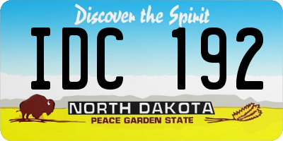 ND license plate IDC192