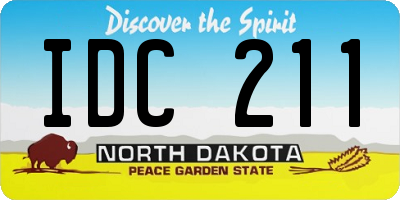 ND license plate IDC211