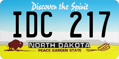 ND license plate IDC217
