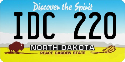 ND license plate IDC220