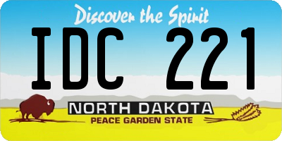 ND license plate IDC221