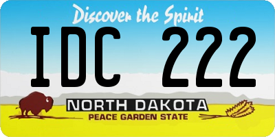 ND license plate IDC222