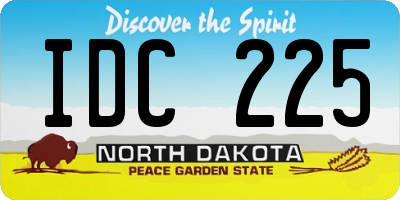 ND license plate IDC225