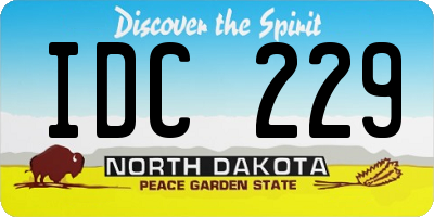 ND license plate IDC229