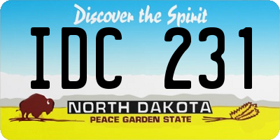 ND license plate IDC231