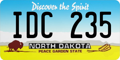 ND license plate IDC235