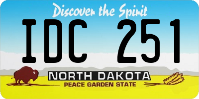 ND license plate IDC251
