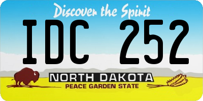 ND license plate IDC252