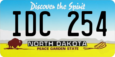 ND license plate IDC254